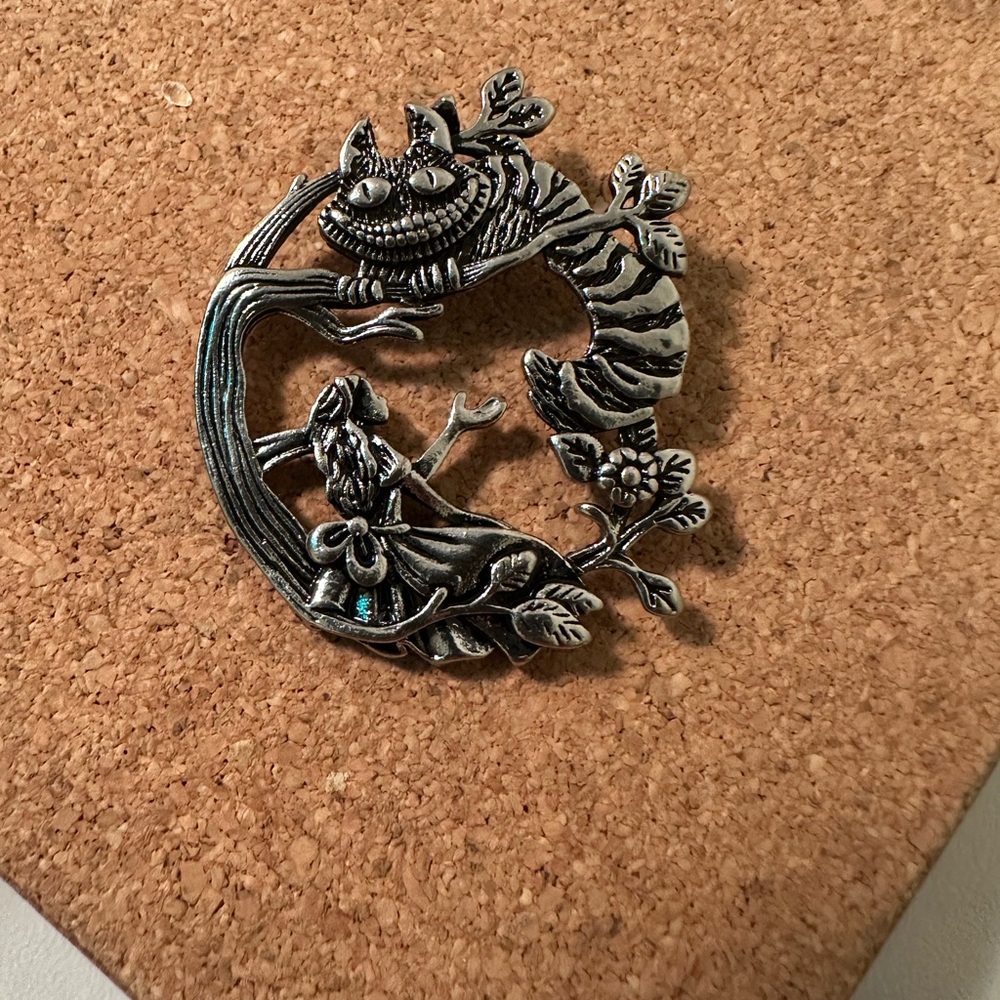 Silver Alice in Wonderland Pendant